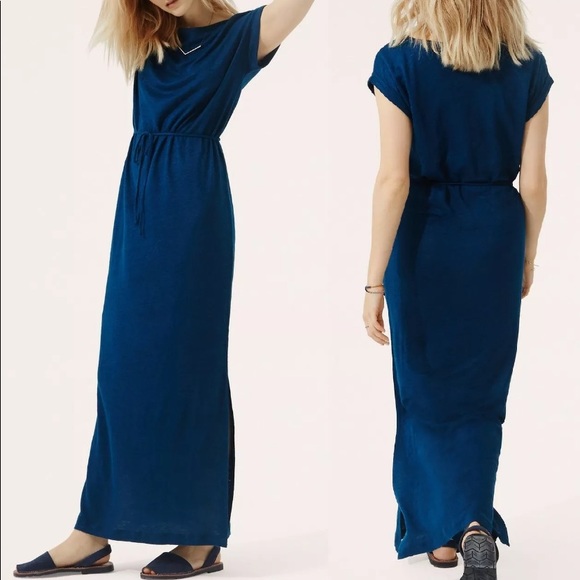 Lou & Grey Dresses & Skirts - Lou & Grey Long Linen Blue Maxi Dress